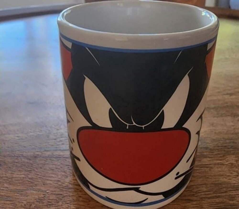 2000 Looney Tunes Sylvester Cat Coffee Cup Tea Mug | TM / Warner Bros